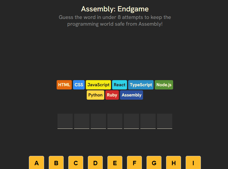 Guess the word